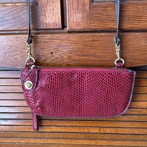 Joy Susan Red Textured Clutch